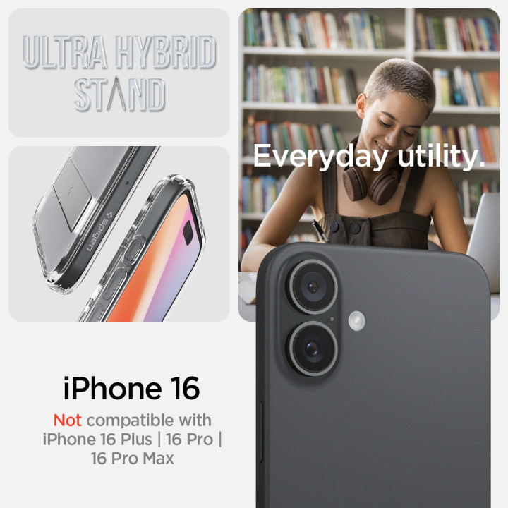 Spigen Ultra Hybrid S MagSafe iPhone 16 Crystal Clear
