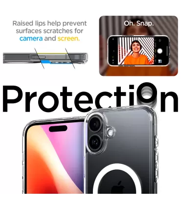 Spigen Ultra Hybrid S MagSafe iPhone 16 Crystal Clear
