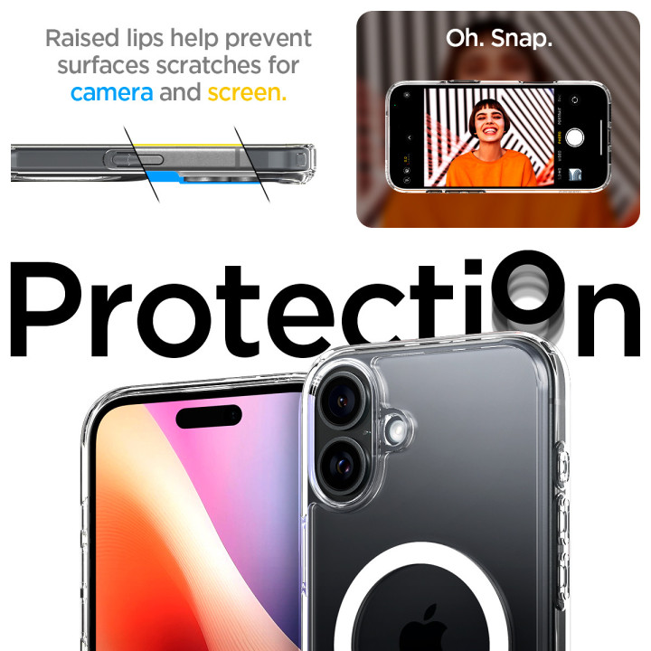 Spigen Ultra Hybrid S MagSafe iPhone 16 Crystal Clear