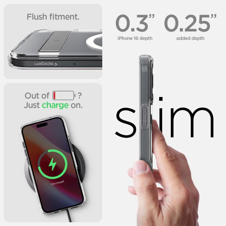 Spigen Ultra Hybrid S MagSafe iPhone 16 Crystal Clear