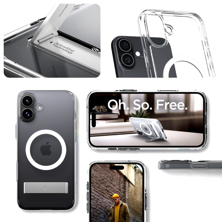 Spigen Ultra Hybrid S MagSafe iPhone 16 Crystal Clear