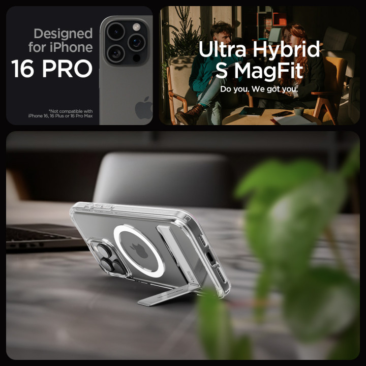 Spigen Ultra Hybrid S MagSafe iPhone 16 Pro Crystal Clear