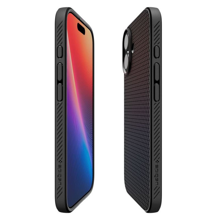 Spigen Liquid Air kryt na iPhone 17 Matte Black – detail 7