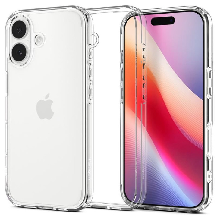 Priehľadný kryt Spigen Ultra Hybrid na iPhone 17