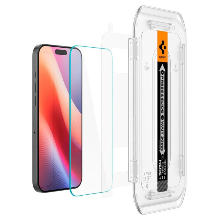 Spigen Glass tR EZ Fit 2 Pack ochranné sklo na iPhone 17 – detail 4
