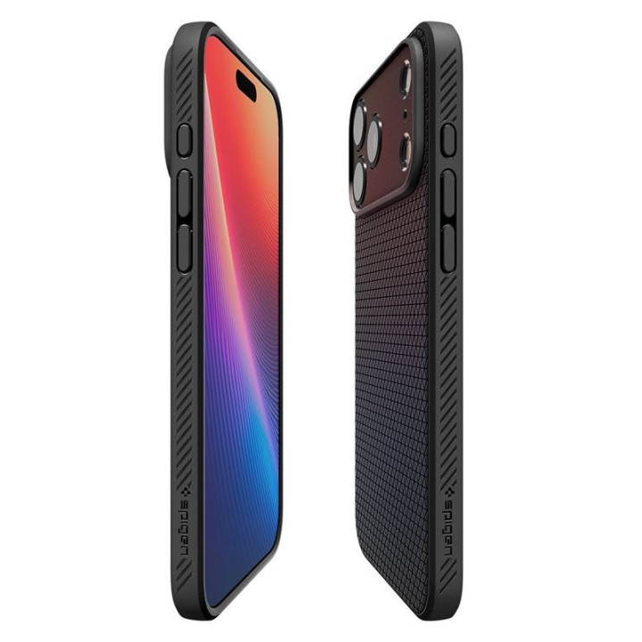 Spigen Liquid Air kryt na iPhone 17 Pro Matte Black – detail 7