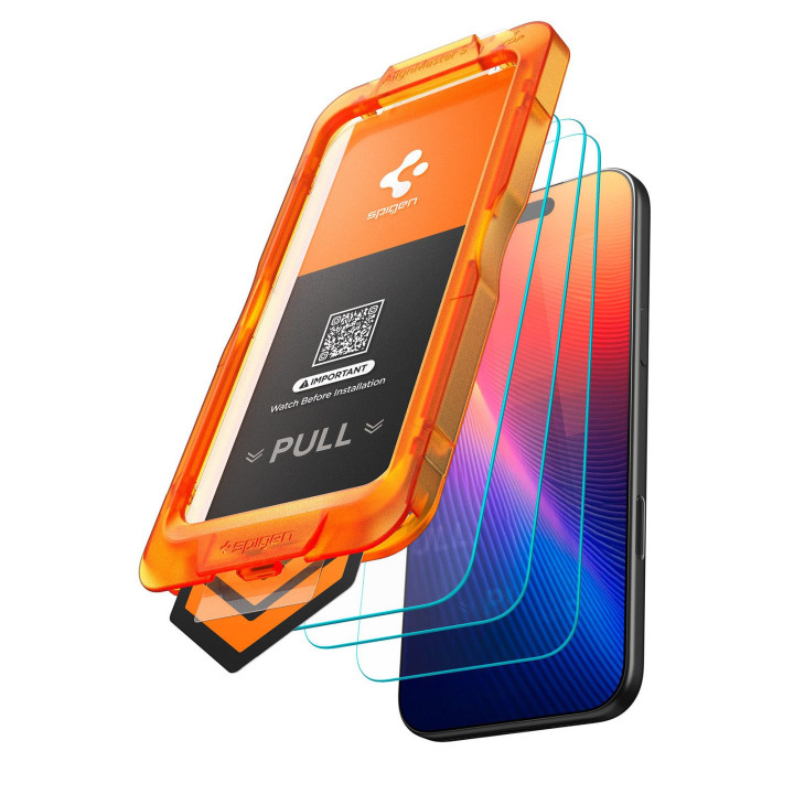 Spigen Glass tR AlignMaster S ochranné sklo na iPhone 17 Pro – detail 2