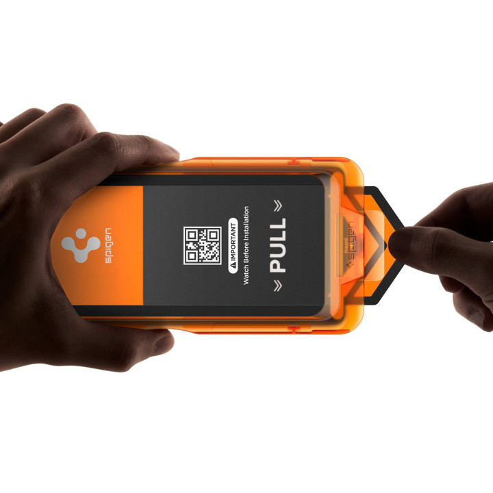 Spigen Glass tR AlignMaster S ochranné sklo na iPhone 17 Pro – detail 5