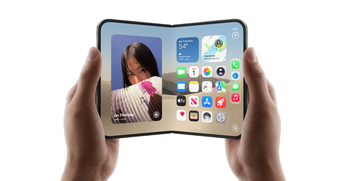 Apple iPhone Duo otvorený a zatvorený